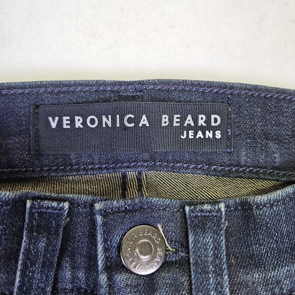 Veronica Beard Women 24 Carly 11" Kick Flare Jean Dark Wash Blue Modern Designer - Picture 11 of 16